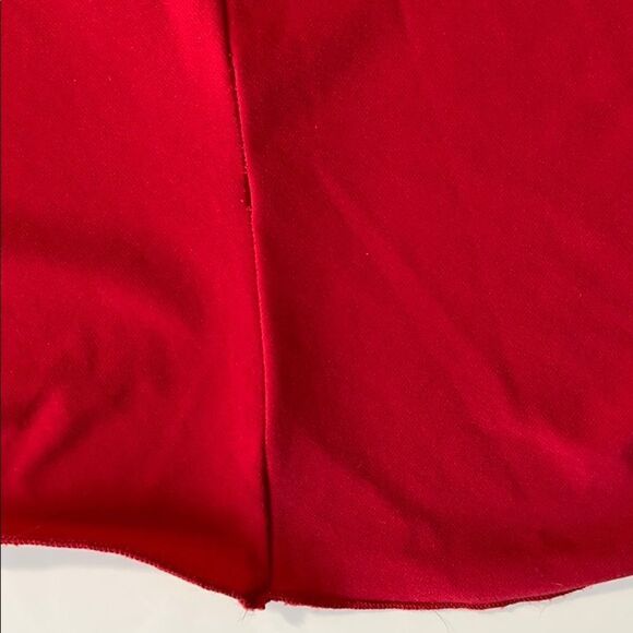 Vintage Red Beaded floor length Dress Trumpet Fit High Neckline, Sleeveless Gown - Picture 9 of 10